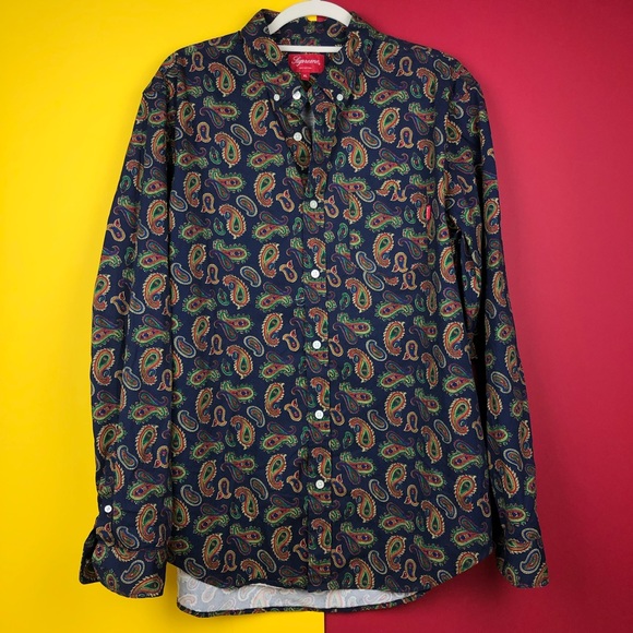 supreme paisley shirt